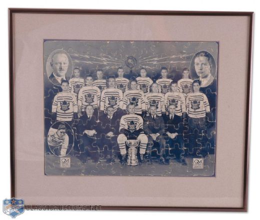 1930s Toronto Maple Leafs Framed Jigsaw Puzzle with Box