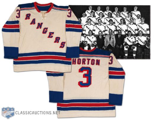Tim Horton’s 1970-71 New York Rangers Game Worn Jersey from the Family
