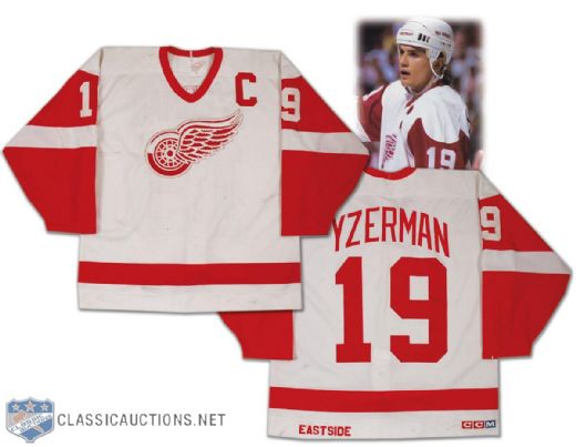 Steve Yzerman 1986-87 Detroit Red Wings Game Worn Captains Jersey