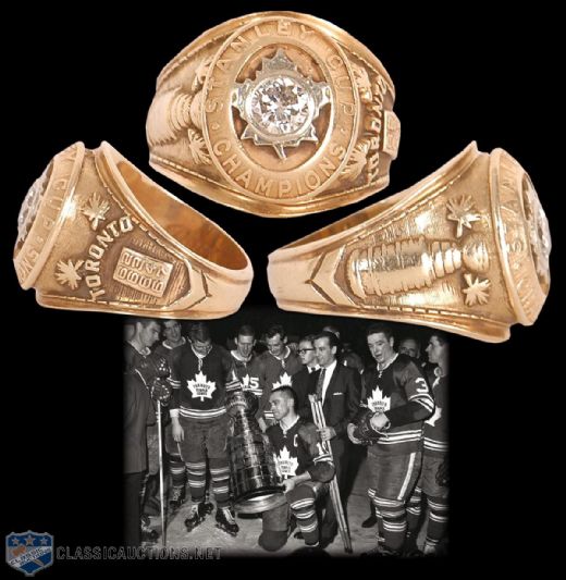 Bobby Baun’s 1967 Toronto Maple Leafs Stanley Cup Championship Gold Ring
