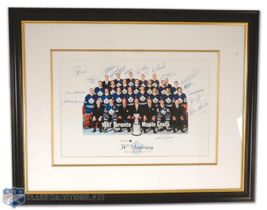 1967 Maple Leafs Multi-Autographed 30th Anniversary Team Photo