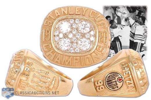 Wayne Gretzky 1988 Edmonton Oilers Stanley Cup Championship Ring