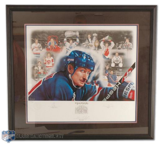 Wayne Gretzky Autographed Framed Hall of Fame Lithograph