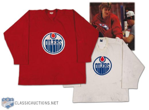 1980s Edmonton Oilers Practice Jersey Collection of 2