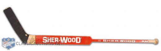 Grant Fuhrs 1987-88 Record-Breaking Autographed Game Used Sher-Wood Stick