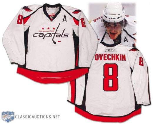 Alexander Ovechkin 2007-08 Washington Capitals Game Worn, Photo Matched Milestone Jersey