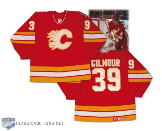 Doug Gilmour 1989-90 Calgary Flames Game Worn, Photo Matched Jersey