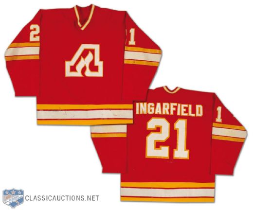 1979-80 Atlanta Flames Earl Ingarfield Game Worn Jersey
