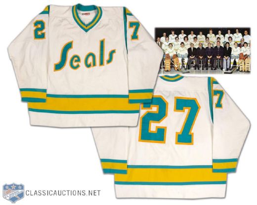1974-75 Gilles Meloche California Seals Game Jersey