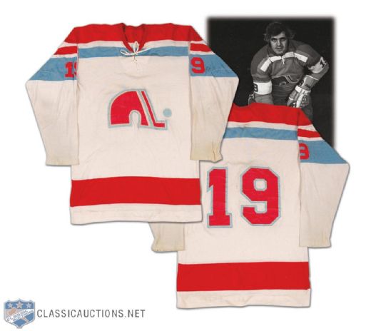 1972-73 First Year WHA Quebec Nordiques Alain Caron Game Worn Jersey