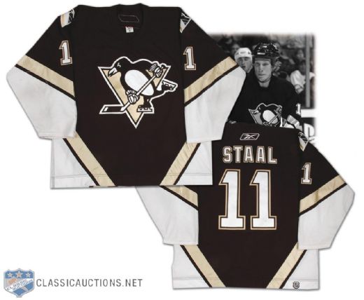 Jordan Staal 2006-07 Pittsburgh Penguins Game Worn Rookie & First GameJersey