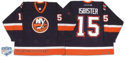Brad Isbister’s 2002-03 New York Islanders Game Worn Pre-Season Jersey