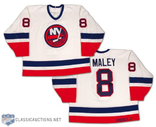 David Maley 1993-94 New York Islanders Game Worn Jersey