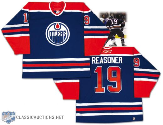 2006-07 Marty Reasoner Edmonton Oilers Autographed Retro Game Jersey