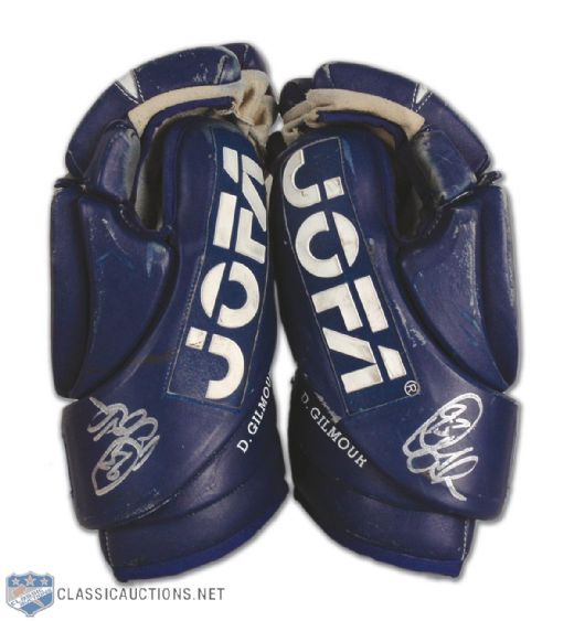 Doug Gilmour Autographed Game Used Jofa Gloves