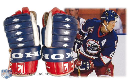 Phil Housley Early-1990s Game Used Winnipeg Jets Gloves