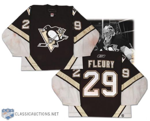 Marc-Andre Fleury 2006-07 Pittsburgh Penguins Game Worn Jersey