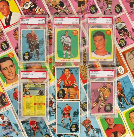 1961-62 Topps Near Set (65/66) with Graded Stars