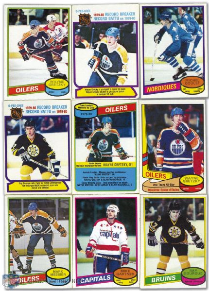 1980-81 O-Pee-Chee Set with Messier & Bourque RCs