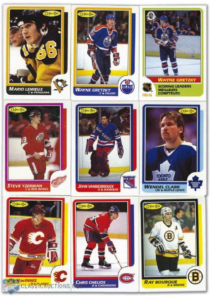 1986-87 O-Pee-Chee Complete Set with PSA 7 Patrick Roy RC