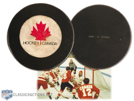 1972 Canada-Russia Series Game Used Puck