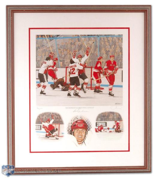 Paul Henderson Autographed Limited Edition Framed Lithograph