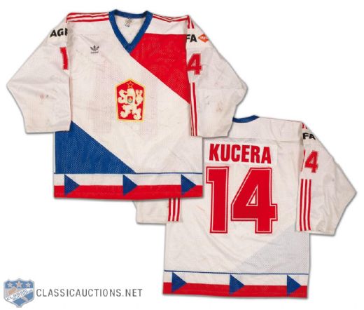 Team Czechoslovakia Game Worn Kucera Jersey