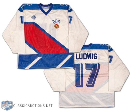 1980s Andreas Ludwig Team East Germany Game Worn Jersey