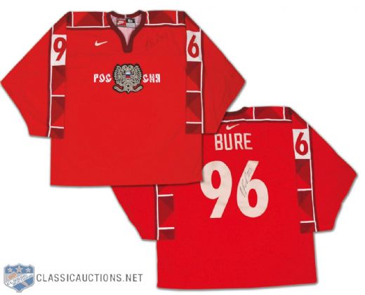 Pavel Bure Autographed Russian Jersey