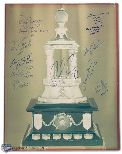 Spectacular Multi-Autographed NHL Trophy Photos from the Hall of Fame