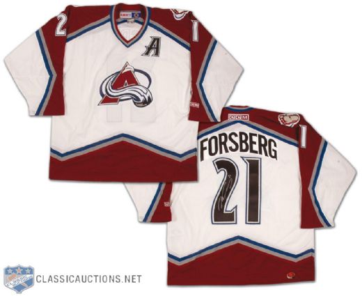 Peter Forsberg Autographed Colorado Avalanches Replica Jersey