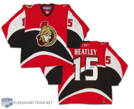 Danny Heatley Autographed Ottawa Senators Pro Jersey