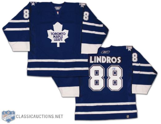 Eric Lindros Autographed Toronto Maple Leafs Pro Jersey