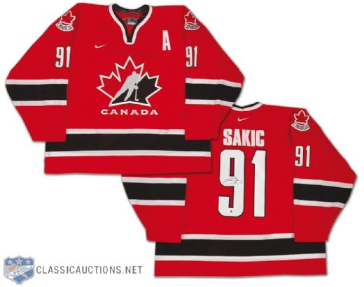 Joe Sakic Autographed Team Canada Replica Jersey