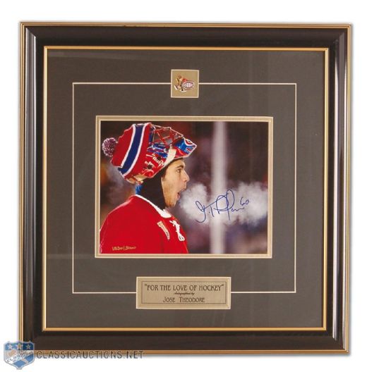 Jose Theodore Montreal Canadiens Autographed Limited Edition Framed Photo