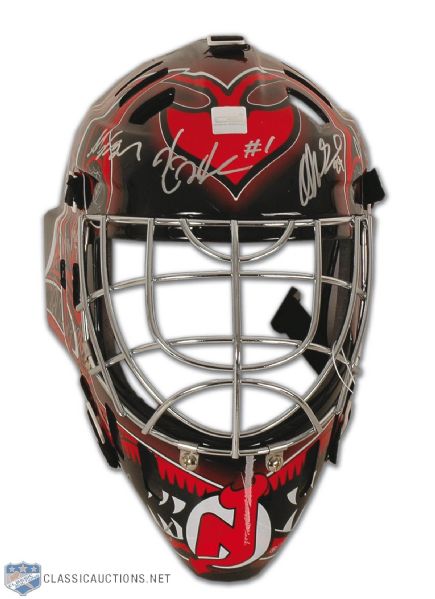 2007-08 New Jersey Devils Team Signed Goalie Mask