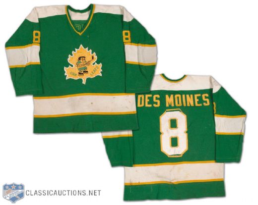 Circa 1970 IHL Des Moines Oak Leafs Game Worn Jersey