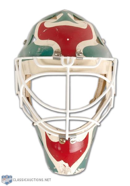 Older Devils Fiberglass/Cage Goalie Mask