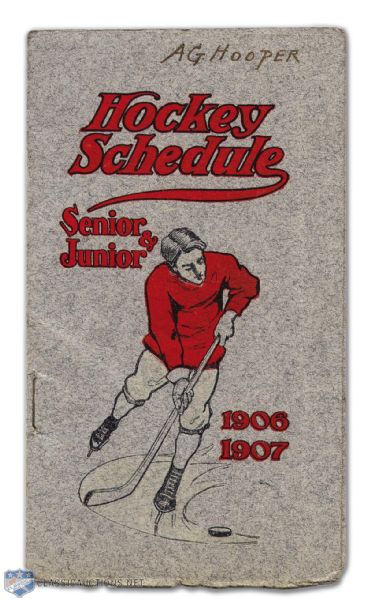 1906-07 ECAHA, Senior & Junior Hockey Pocket Schedule