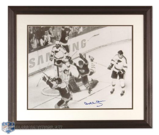 Bobby Orr 1970 Winning Goal Autographed Framed Photo