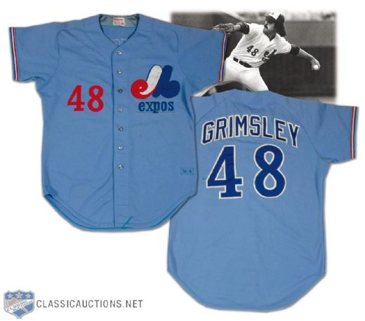 Ross Grimsley 1979 Montreal Expos Autographed Game Worn Jersey