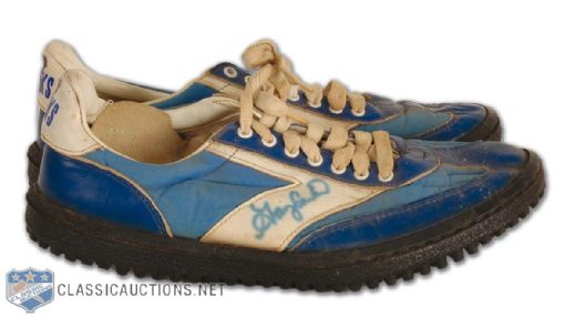 1980s Gary Carter Autographed Expos Game Used Turf Shoes