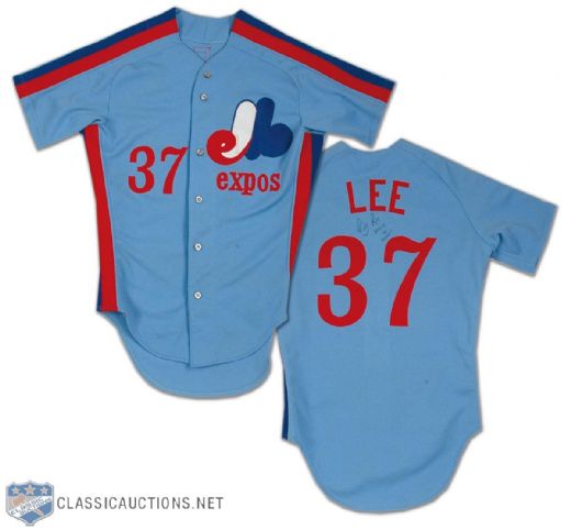 Bill Lee 1980 Montreal Expos Autographed Game Worn Jersey