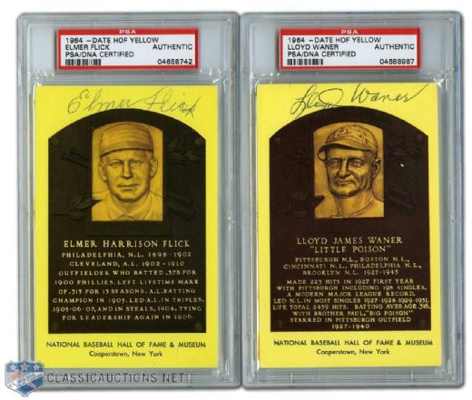 Philadelphia Phillies & A’s Autographed Hall of Fame Postcard Collection of 6 (PSA/DNA)