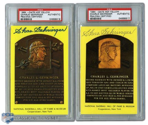 Deceased Hall of Famers Autographed Hall of Fame Postcard Collection of 16 (PSA/DNA)