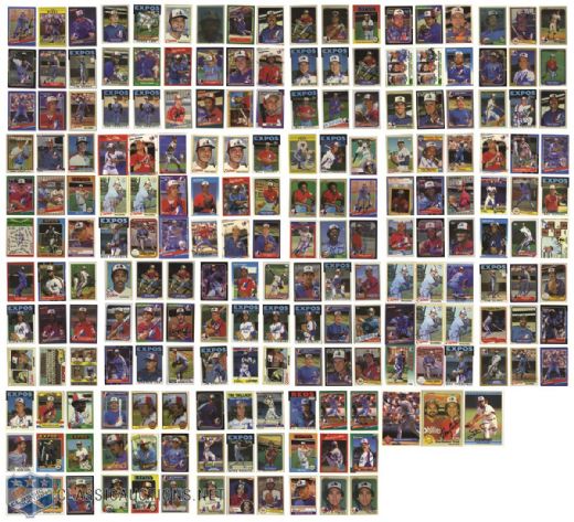 Montreal Expos Autographed Collection of Approx. 200 Baseball Cards