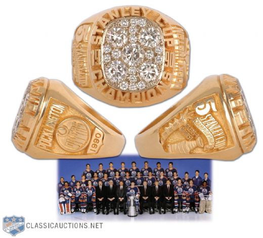 Peter Pocklington’s 1989-90 Edmonton Oilers Stanley Cup Championship Ring