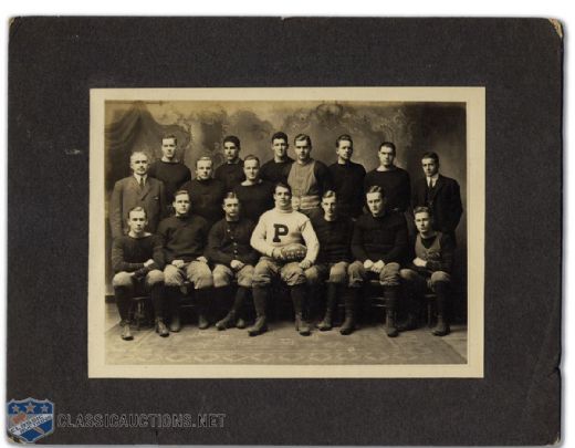 1911 Princeton University Football Team Photo Featuring Hobey Baker