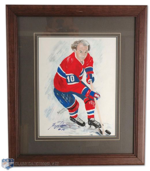 Guy Lafleur Autographed Bernard Pelletier Painting