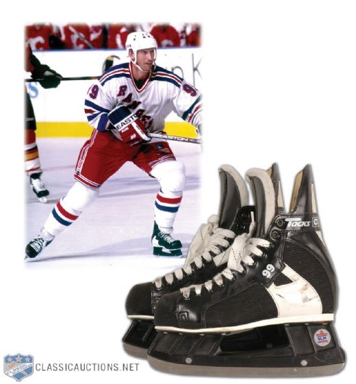 1996-97 Wayne Gretzky New York Rangers Game Worn Skates